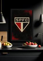 Quadro São Paulo FC Tricolor SPFC com Vidro e Moldura Preta Tamanho:21cm x 30cm (A4) Quadro São Paulo FC Tricolor SPFC com Vidro e Moldura Preta Tamanho:21cm x 30cm (A4)