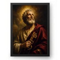 Quadro São Pedro Barroco com as Chaves do Céu 50x70cm