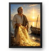Quadro São Pedro Pescador de Almas 21x30cm Quadro São Pedro Pescador de Almas 21x30cm