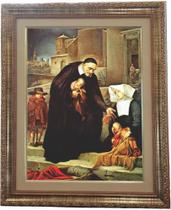 Quadro São Vicente De Paulo, Mod. 02, Tam. 53x43cm. Angelus