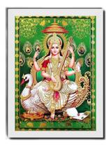 Quadro Saraswati Deusa Artes Talentos Hinduísmo Decoração Quadro Saraswati Deusa Artes Talentos Hinduísmo Decoração