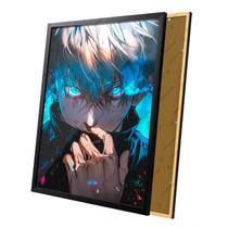 Quadro Satoru Gojo Olhos Azul Jujustu Kaisen Moldura e Vidro Quadro Satoru Gojo Olhos Azul Jujustu Kaisen Moldura e Vidro