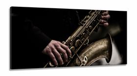 Quadro Saxofone Vintage Música Instrumentos em Tecido Canvas 130x60 Quadro Saxofone Vintage Música Instrumentos em Tecido Canvas 130x60
