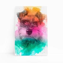 Quadro Schnauzer Cachorro Tinta Aquarela Canvas 30x40cm Quadro Schnauzer Cachorro Tinta Aquarela Canvas 30x40cm