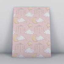 Quadro sem moldura chuva de nuvens e carrosel Fundo-Infantil-072-M2 Quadro sem moldura chuva de nuvens e carrosel Fundo-Infantil-072-M2