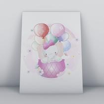 Quadro sem moldura elefantinha de laço Ilustra-ao-51-M2 Quadro sem moldura elefantinha de laço Ilustra-ao-51-M2