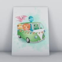 Quadro sem moldura kombi de dinossauros Dino-12-M2