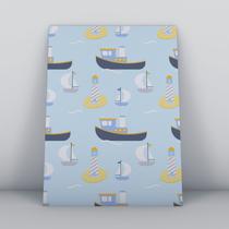Quadro sem moldura navio Fundo-Infantil-049-M2 Quadro sem moldura navio Fundo-Infantil-049-M2