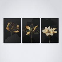 Quadro sem moldurafolhas douradas plantas Quadro sem moldurafolhas douradas plantas