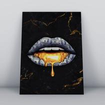 Quadro sem moldurajogo de cores com efeito em dourado