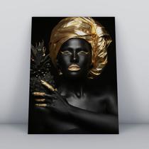 Quadro sem molduramulher negra pensativa Quadro sem molduramulher negra pensativa