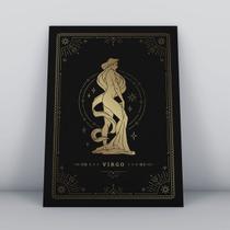 Quadro sem moldurapassaro mistico dourado signo