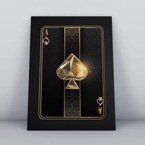 Quadro sem moldurapeça decorativa em formato diamante dourado com preto