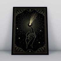 Quadro sem moldurasol e fases da lua dourada