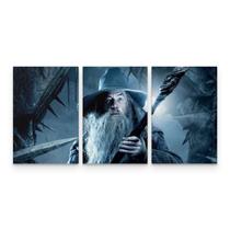 Quadro Senhor dos Anéis Gandalf Hobbit Noturno