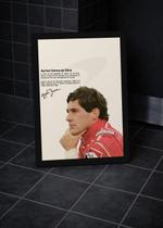 Quadro Senna Trajetória Gloriosa C/ Vidro e Moldura Preto Tam:A4 Quadro Senna Trajetória Gloriosa C/ Vidro e Moldura Preto Tam:A4