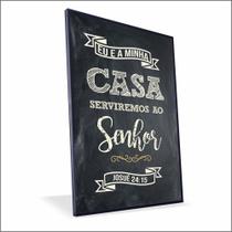 Quadro Serviremos ao Senhor Vinil Com Vidro