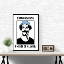 Quadro Seu Madruga - Aluguel 45x34cm - com vidro Quadro Seu Madruga - Aluguel 45x34cm - com vidro