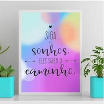 Quadro Seus Sonhos Sabem O Caminho 24X18Cm Branca