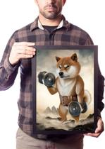 Quadro Shiba Cachorro Maromba Decoração Academia