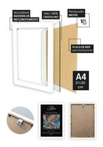 Quadro Signo Áries com Vidro e Moldura Branca Tam:A4