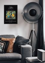 Quadro Signo Áries-Conquista com Vidro e Moldura Preta Tamanho:21cm x 30cm (A4)