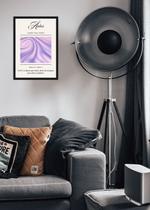 Quadro Signo Áries-Coragem/Força com Vidro e Moldura Preta Tamanho:21cm x 30cm (A4)