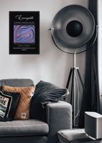 Quadro Signo Escorpião com Vidro e Moldura Preta Tamanho:21cm x 30cm (A4)