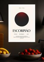 Quadro Signo Escorpião Lealdade com Vidro e Moldura Branca Tamanho:21cm x 30cm (A4) Quadro Signo Escorpião Lealdade com Vidro e Moldura Branca Tamanho:21cm x 30cm (A4)