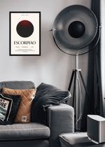 Quadro Signo Escorpião Lealdade com Vidro e Moldura Preta Tamanho:21cm x 30cm (A4) Quadro Signo Escorpião Lealdade com Vidro e Moldura Preta Tamanho:21cm x 30cm (A4)