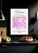 Quadro Signo Gêmeos-Versatilidade com Vidro e Moldura Preta Tamanho:21cm x 30cm (A4) Quadro Signo Gêmeos-Versatilidade com Vidro e Moldura Preta Tamanho:21cm x 30cm (A4)