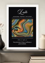 Quadro Signo Leão-Inspiração/Fogo com Vidro e Moldura Branca Tamanho:21cm x 30cm (A4) Quadro Signo Leão-Inspiração/Fogo com Vidro e Moldura Branca Tamanho:21cm x 30cm (A4)