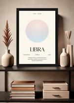 Quadro Signo Libra Beleza Estética com Vidro e Moldura Preta Tamanho:21cm x 30cm (A4) Quadro Signo Libra Beleza Estética com Vidro e Moldura Preta Tamanho:21cm x 30cm (A4)