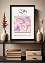 Quadro Signo Libra-Equilíbrio com Vidro e Moldura Preta Tamanho:21cm x 30cm (A4) Quadro Signo Libra-Equilíbrio com Vidro e Moldura Preta Tamanho:21cm x 30cm (A4)