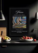 Quadro Signo Peixes-Criatividade com Vidro e Moldura Preta Tamanho:21cm x 30cm (A4)