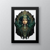 Quadro Signo Touro 24x18cm - Moldura Branca Quadro Signo Touro 24x18cm - Moldura Branca