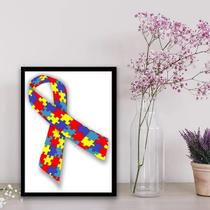 Quadro Símbolo Autismo 33X24Cm Quadro Símbolo Autismo 33X24Cm