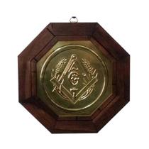 Quadro Símbolo Da Maçonaria Placa Decorativa 18cm Quadro Símbolo Da Maçonaria Placa Decorativa 18cm