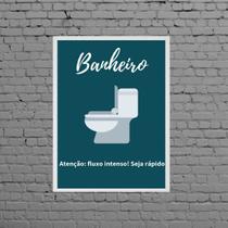 Quadro Sinalizador Banheiro Unissex Bar 24x18cm - com vidro