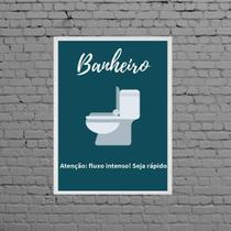 Quadro Sinalizador Banheiro Unissex Bar 45X34Cm Branca