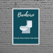 Quadro Sinalizador Banheiro Unissex Bar 45X34Cm Preta