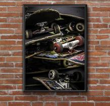 Quadro Skate com Moldura E Acetato Tamanho A3 (Sk8 Skatista)
