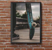 Quadro Skate com Moldura E Acetato Tamanho A3 (Sk8 Skatista)
