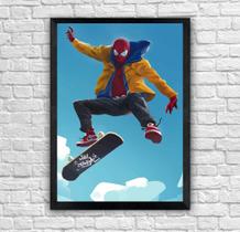 Quadro Skate com Moldura E Acetato Tamanho A3 (Sk8 Skatista)