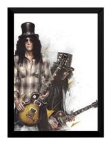 Quadro Slash Guitarrista Guns N' Roses Arte Moldura 42x29cm