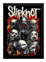 Quadro Slipknot Banda Arte Poster Moldurado 42x29 Cm
