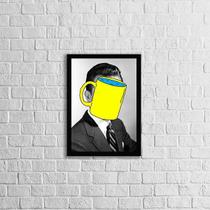 Quadro Só Penso em Café 45x34cm - com vidro Quadro Só Penso em Café 45x34cm - com vidro