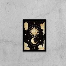 Quadro Sol e Lua 24x18cm - com vidro