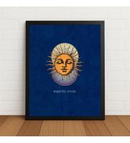 Quadro Sol Místico Espírito Vivaz Com Moldura E Vidro Quadro Sol Místico Espírito Vivaz Com Moldura E Vidro