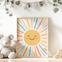 Quadro Sol Quarto Menina Menino Bebê Decoração